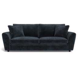 Heal's Snooze 5 Seater Sofa Boucle Velvet Space Black Feet