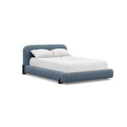 Heal's Nuvola Double Bed Capelo Linen-Cotton Mineral Black Painted Feet