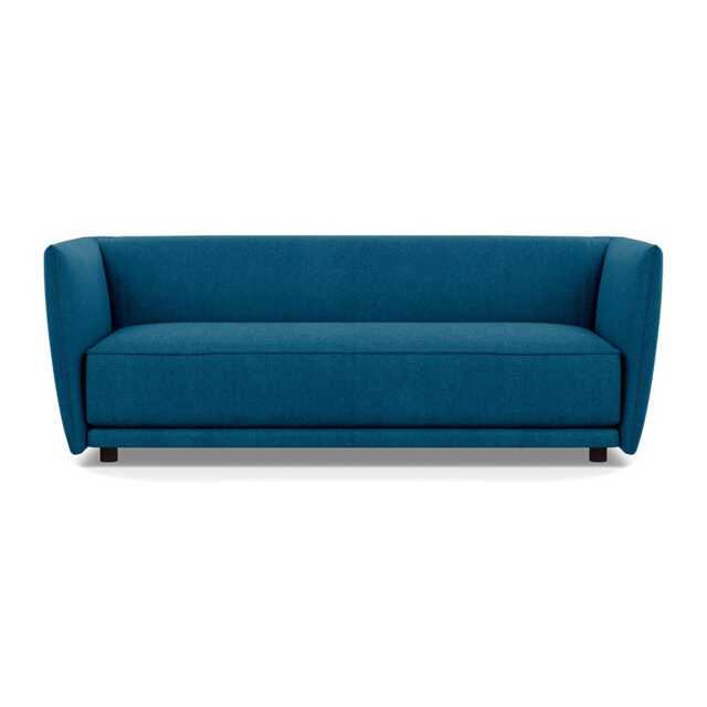 Heal's Valley 3 Seater Sofa St Moritz Teal Walnut Stain Feet - image 1