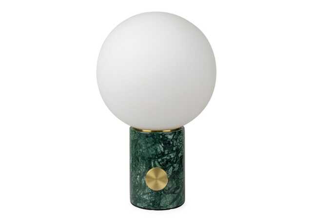 Heal's Column Table Lamp Green Marble