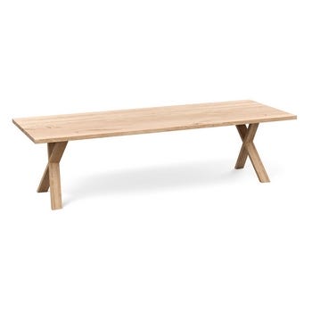 Heal's Oslo Table 280x100cm White Oak Natural Edge Filled