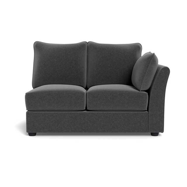 Heal's Tailor Double Right Hand Facing Corner Unit Melton Wool Granite Black Feet