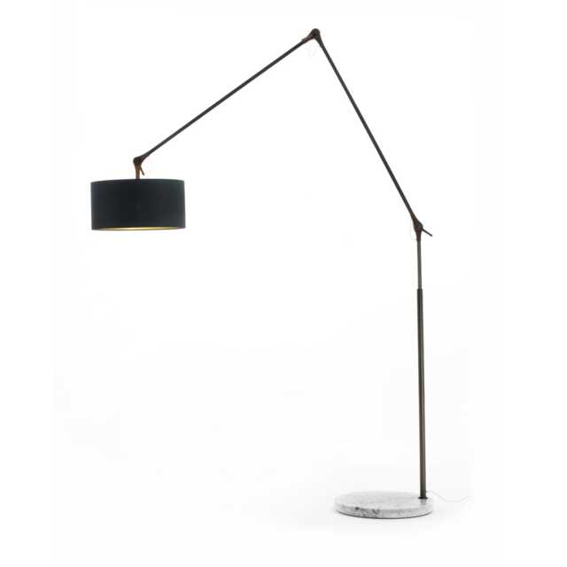 Porada Gary Big Floor Lamp Walnut Marble Base