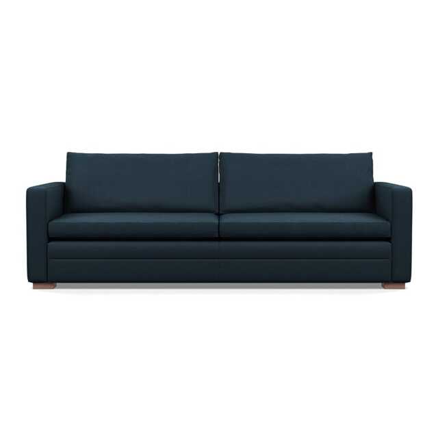 Heal's Palermo 5 Seater Sofa Siena Cotton Deep Sea Walnut Feet