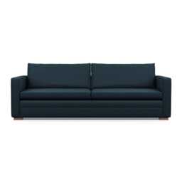 Heal's Palermo 5 Seater Sofa Siena Cotton Deep Sea Walnut Feet
