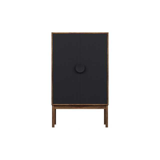 Heal's Tinta Highboard Walnut Frame Black Stain Doors