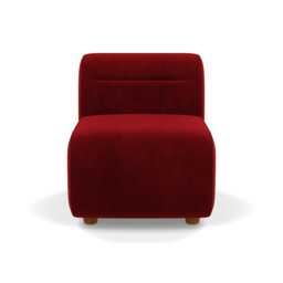 Heal's Lilli Small Single Module Smart Luxe Velvet Mulberry Natural Beech Feet