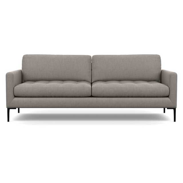 Heal's Eton 4 Seater Sofa Broad Weave Pebble Black Feet