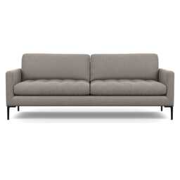 Heal's Eton 4 Seater Sofa Broad Weave Pebble Black Feet