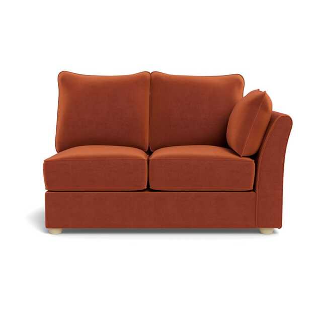 Heal's Tailor Double Unit RHF Cotton Velvet Russet Natural Feet