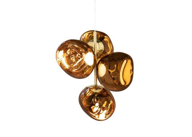 Tom Dixon Melt LED Chandelier Light Gold Mini