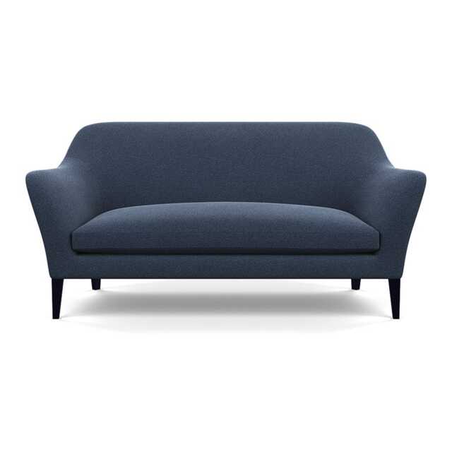 Heal's Wallis 3 Seater Sofa Boucle Indigo Black Painted Oak Feet