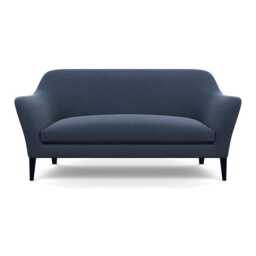 Heal's Wallis 3 Seater Sofa Boucle Indigo Black Painted Oak Feet