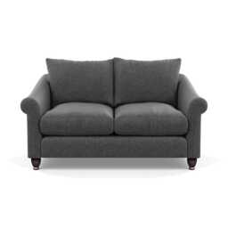 Heal's Devon 2 Seater Sofa Melton Wool Granite Walnut Stained Feet