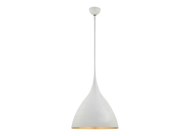Visual Comfort Agnes Pendant Light Plaster White & Gild Interior Medium