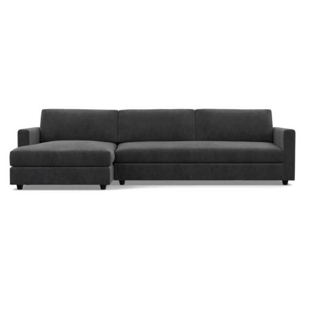 Heal's Nimbus II Complete 4 Seater Corner Chaise LHF Smart Luxe Velvet Nickel Black Feet
