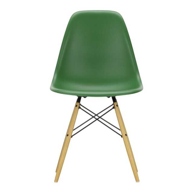 Vitra Eames DSW Chair RE in Emerald with 02 Golden Maple Base 05 Glides - image 1