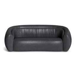 Heal's Flora 3 Seater Sofa Linea Leather Black