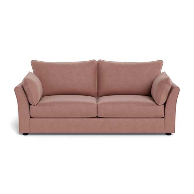 Heal's Tailor 4 Seater Sofa Smart Luxe Velvet Dusky Pink Black Beech Feet