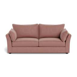 Heal's Tailor 4 Seater Sofa Smart Luxe Velvet Dusky Pink Black Beech Feet