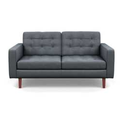 Heal's Hepburn 2 Seater Siena Cotton Shale Grey Walnut