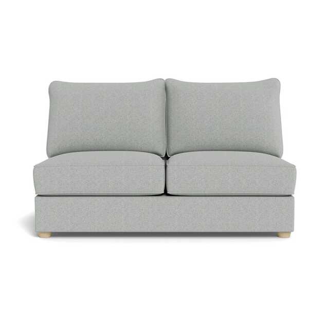 Heal's Tailor Medium Armless Unit Melton Wool Limestone Natural Feet
