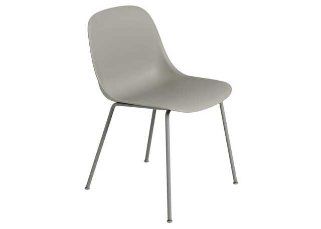 Muuto Fiber Side Chair Tube Base Normal Shell Grey/Grey - image 1