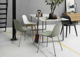 Muuto Fiber Side Chair Tube Base Normal Shell Grey/Grey - thumbnail 2
