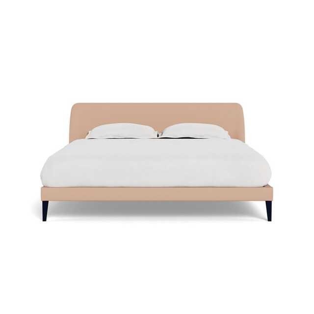 Heal's Wallis Bedstead Super King Capelo Linen-Cotton Rosedale Black Painted Oak Feet