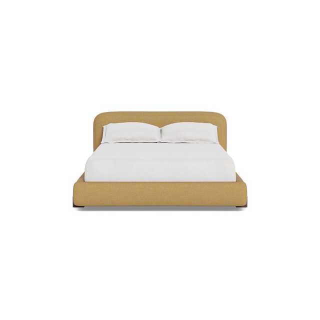 Heal's Nuvola King Bed Boucle Tweed Citrine Walnut Painted Oak Feet - image 1