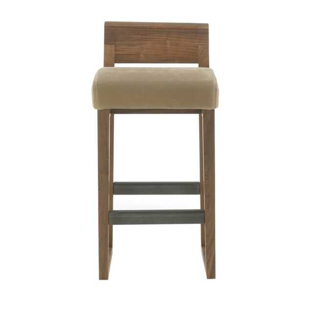 Riva 1920 Dino Hi Stool Kanyon Leather Walnut 88cm