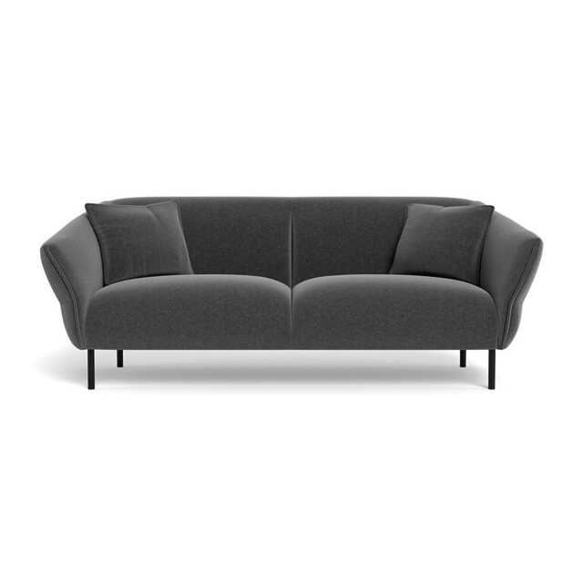 Heal's Alto 3 Seater Sofa Melton Wool Granite Black Feet - image 1