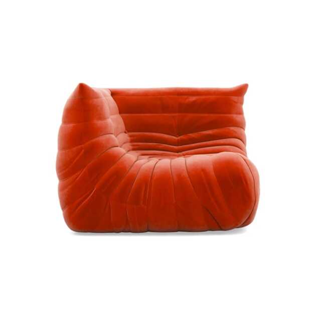 Ligne Roset Togo Corner Seat Alcantara Orange