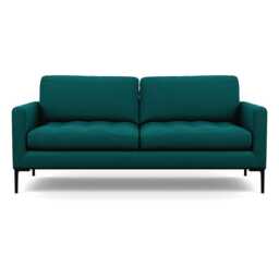 Heal's Eton 3 Seater Sofa Brushed Cotton Pine Black Feet