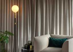 Tala Poise Adjustable Floor Lamp Brass and Sphere V Bulb - thumbnail 2