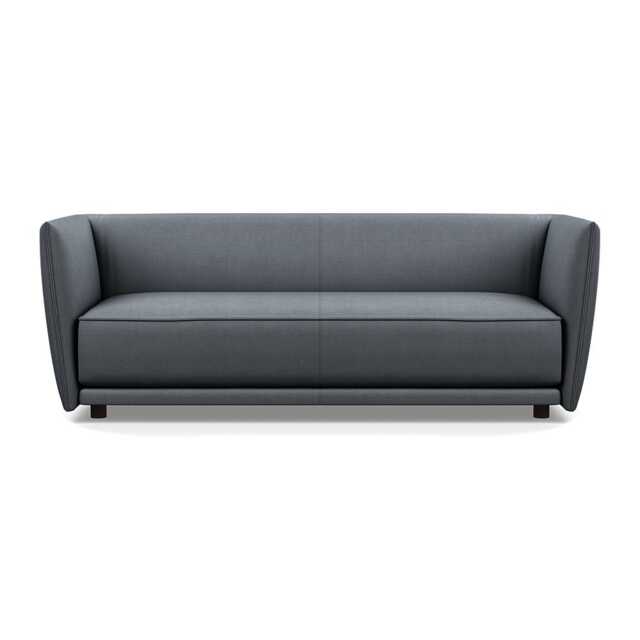 Heal's Valley 3 Seater Sofa Siena Cotton Shale Grey Walnut Stain Feet - image 1