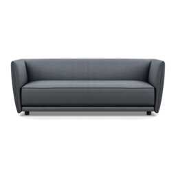 Heal's Valley 3 Seater Sofa Siena Cotton Shale Grey Walnut Stain Feet