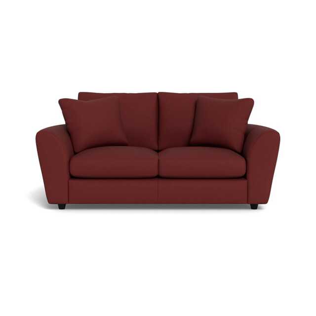 Heal's Snooze 3 Seater Sofa Capelo Linen-Cotton Etruscan Red Black Feet