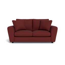 Heal's Snooze 3 Seater Sofa Capelo Linen-Cotton Etruscan Red Black Feet