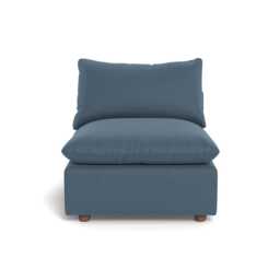 Heal's Astrid Single Unit Capelo Linen-Cotton Mineral Walnut Stained Beech Feet