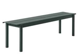 Muuto Linear Outdoor Steel Bench Large Dark Green