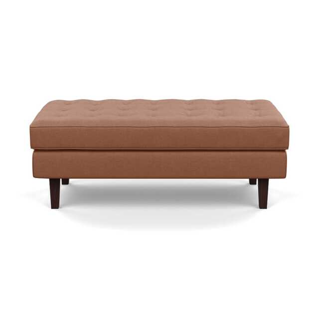 Heal's Hepburn Ottoman Siena Cotton Clay Black