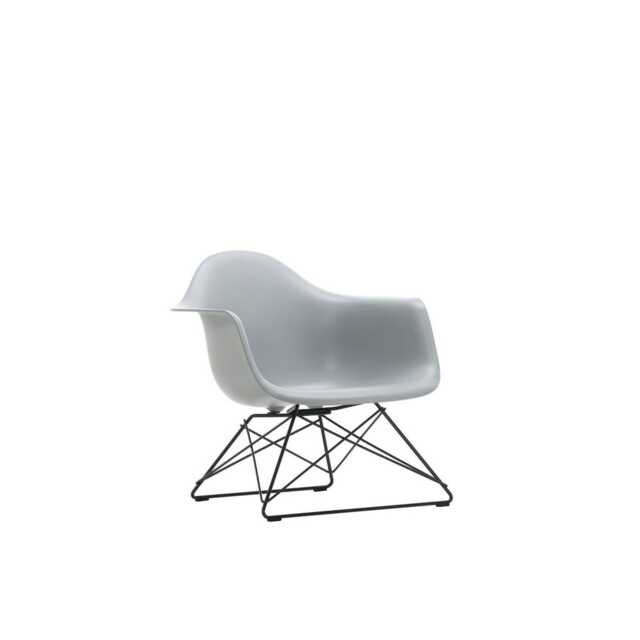 Vitra Eames LAR Chair Light Grey Basic Dark Powder Coated Wire Base With Cross Struts