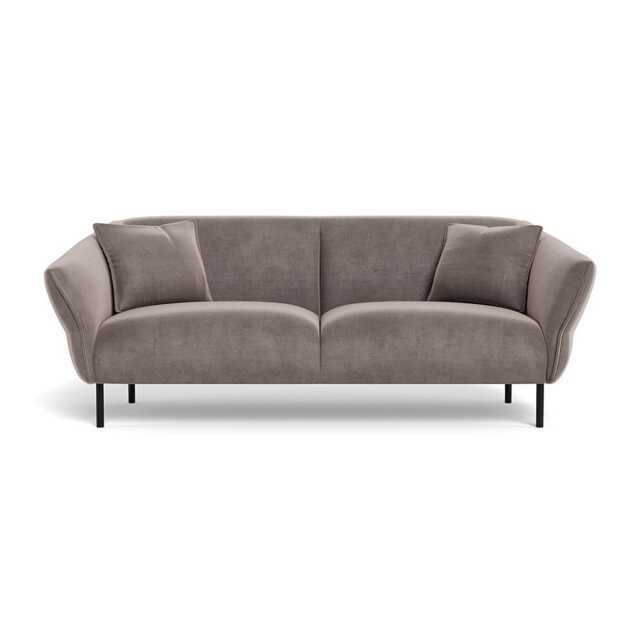 Heal's Alto 3 Seater Sofa Smart Luxe Velvet Mushroom Black Feet - image 1