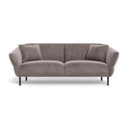 Heal's Alto 3 Seater Sofa Smart Luxe Velvet Mushroom Black Feet - thumbnail 1