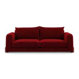 Heal's Nuvola 4 Seater Sofa Smart Luxe Velvet Mulberry Walnut Stained Feet
