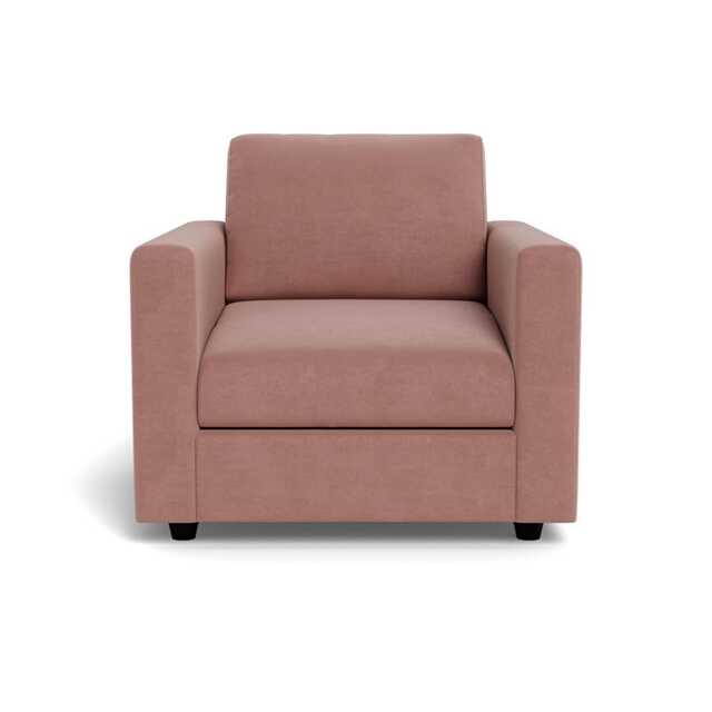 Heal's Nimbus II Armchair Smart Luxe Velvet Dusky Pink Black Feet - image 1