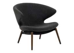 Case Ella Lounge Chair in Walnut and Boucle Slate