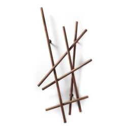 Porada Sketch Wall Hanger Walnut Brushed Anthracite