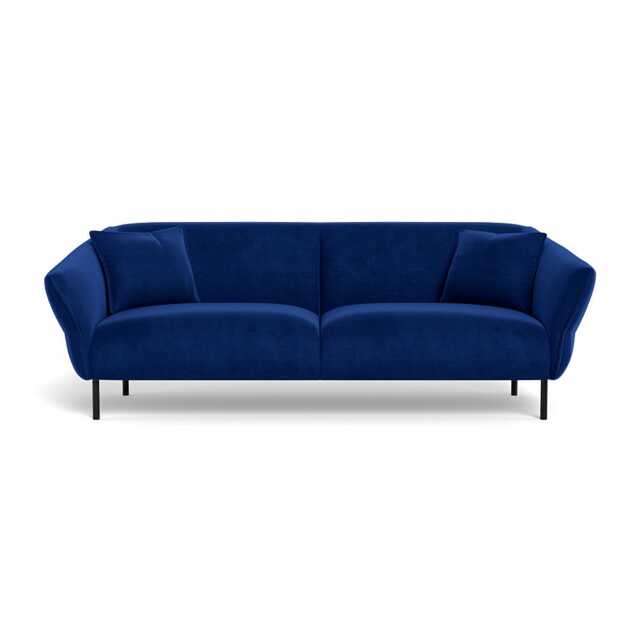 Heal's Alto 4 Seater Sofa Smart Luxe Velvet Azure Black Feet - image 1